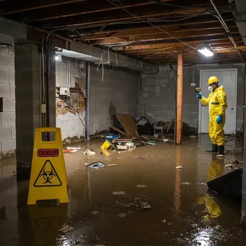 Flooded Basement Electrical Hazard in Southwood Acres, CT Property